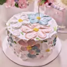 Hand Painted Pastel Petals Cake - default