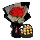Giant Crochet Rose Sweet Bundle - Standard