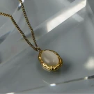Marisse Oval Pearl Pendant Necklace - Standard