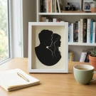 Personalized Silhouettes Wall Art - Standard