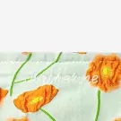 Personalized Embroidered Floral Pouch - Standard
