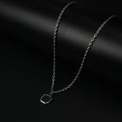 Farris Black Square Chain Necklace - Standard