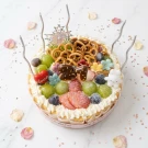 Sparkling Fruit Basque Cheesecake - 6 Inch Cake