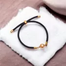 South Sea Gold Pearl Friendship Bracelet - Black Strap