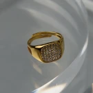 Izha Square Ring - Gold