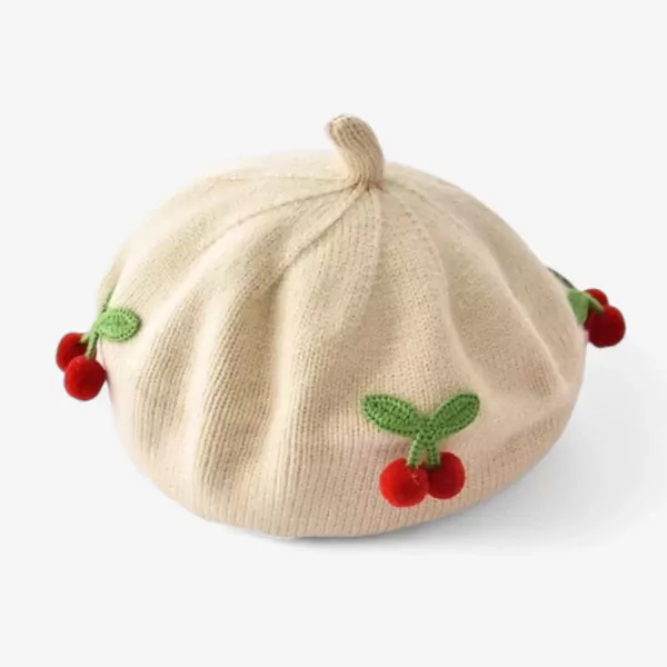 Mini Beret Hat - Cherry