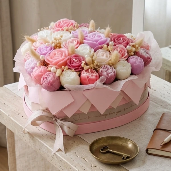 Blushing Ivory Candles - Standard