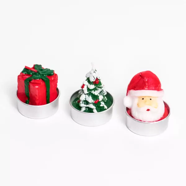 Mini Christmas Candle Set