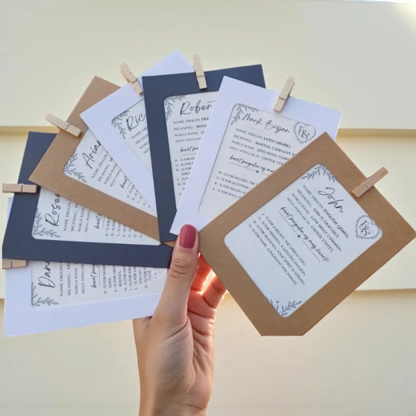 Your Name, Your Story Cards - Minimalistic Colors (Set of 8)