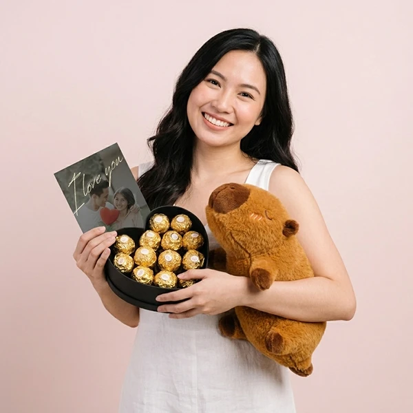 Capybara Plush & Chocolate Gift Set - Standard