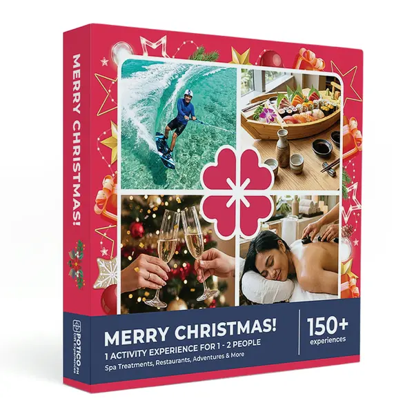 Christmas-themed gift experience box, holiday gift experience