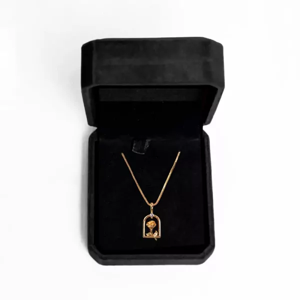 Beauty & The Beast Rose Necklace - Standard