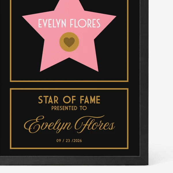 Personalized Star of Fame Poster - Standard