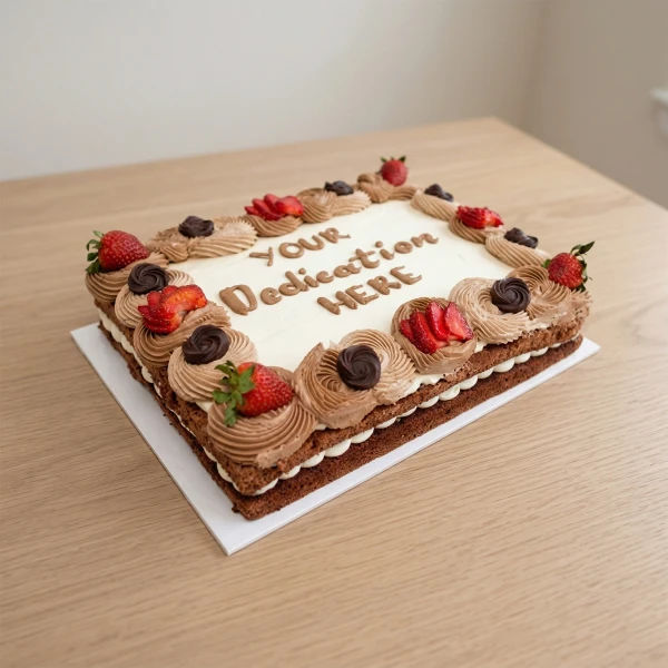 Chocolate Strawberry Dedication Cake - Standard