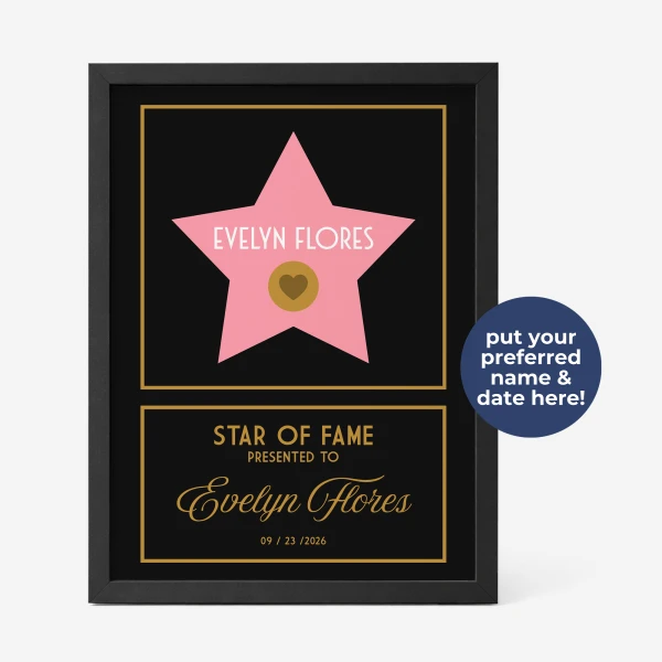 Personalized Star of Fame Poster - Standard