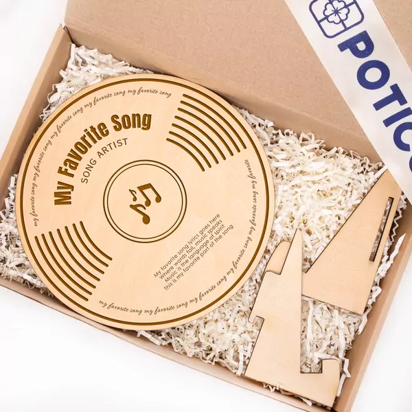 Personalized Wooden Vinyl Record - default