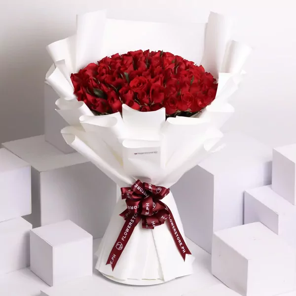 True Love Red Roses Bouquet for Sale Philippines (99 Red Roses),  
