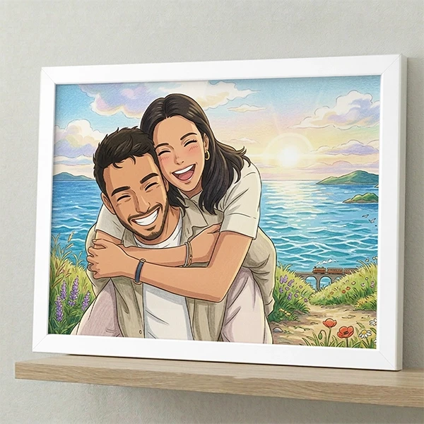 Custom Anime Style Inspired Photo Frame - Standard