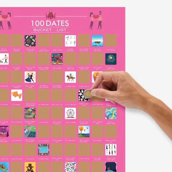 Date Ideas Scratch Off Poster - default