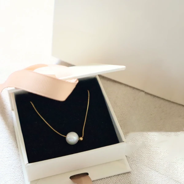 Clara White Bead Necklace - Standard