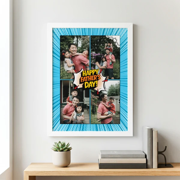 Comic Strip Dad Personalized Poster - Standard