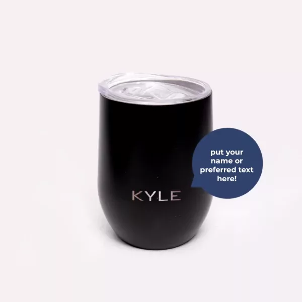 Personalized Egg Mug Tumbler - Black