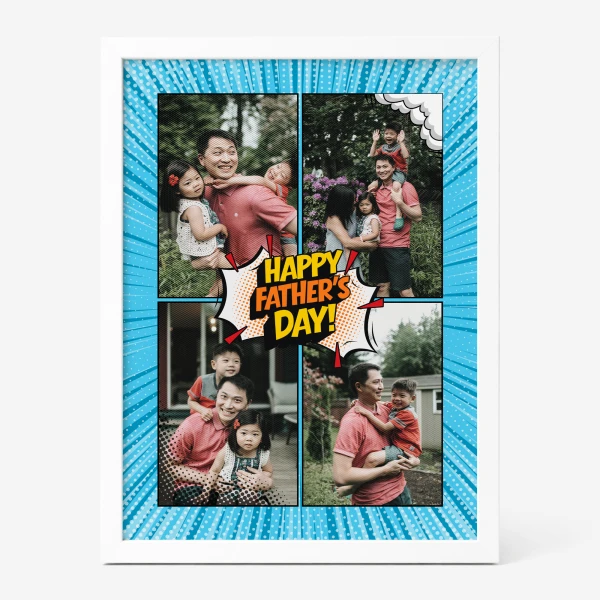 Comic Strip Dad Personalized Poster - Standard