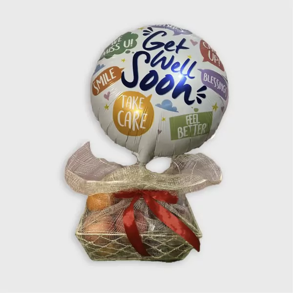 Harvest Haven Fruit Basket - With Balloon