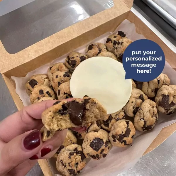 Giant Dark Bliss Cookies - Happy Birthday