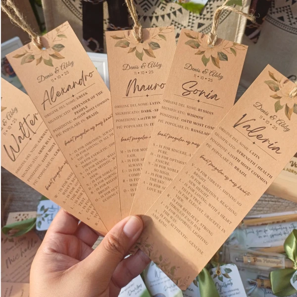 Personalized Name Bookmarks (12 pcs bundle) - Set of 12