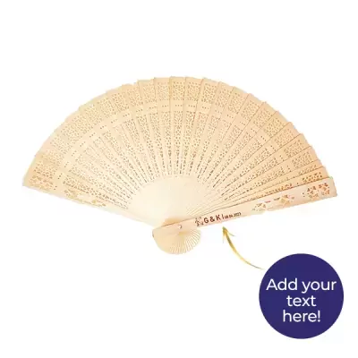 Personalized Wood Fan - solo