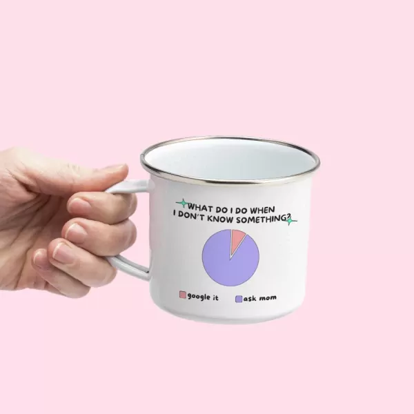 Ask Mom Enamel Mug - Standard