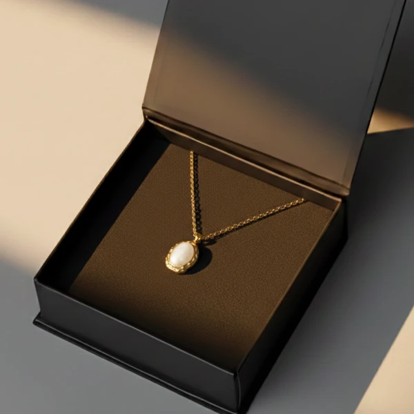 Marisse Oval Pearl Pendant Necklace - Standard