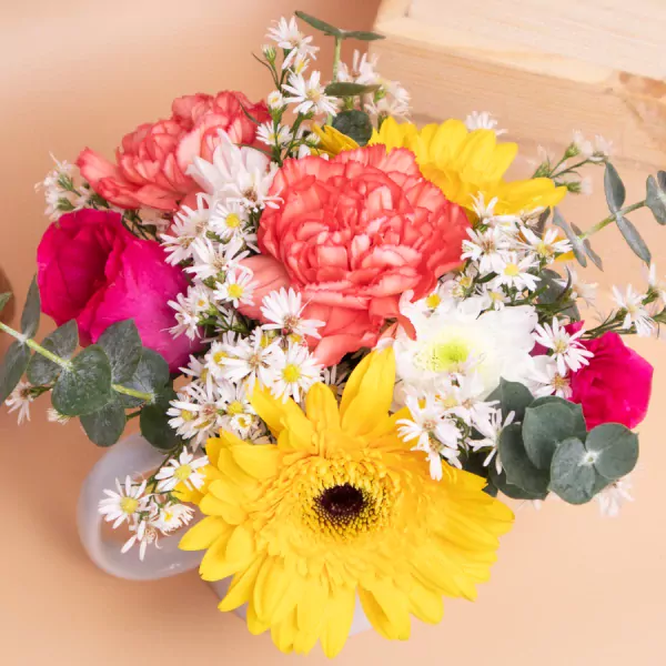 The Best Teacher Ever Mug - With Flowers