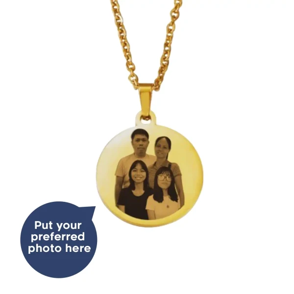 Family Photo Engraved Personalized Necklace - default