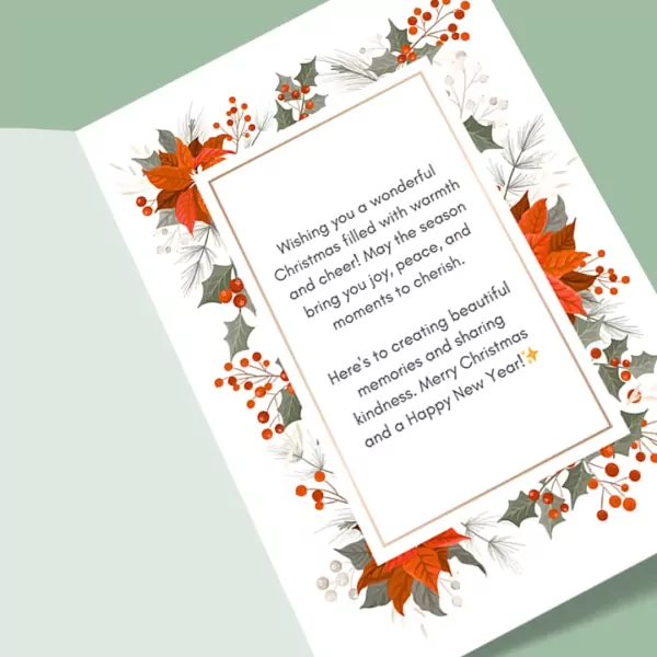 Personalized Christmas Greeting Card - Standard Message