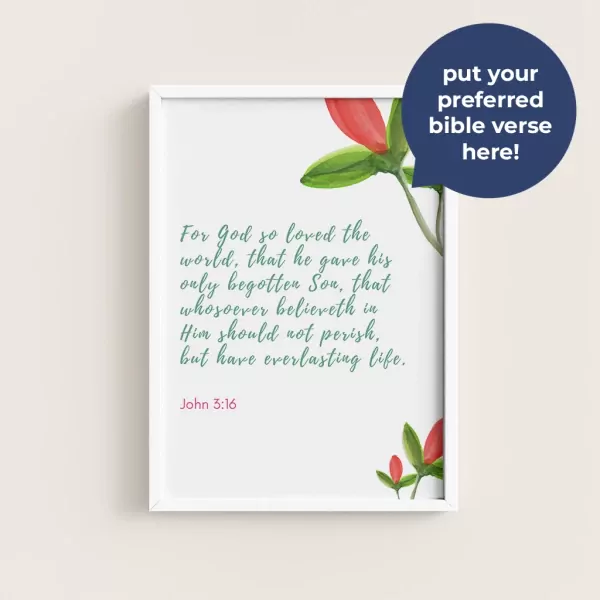 Personalized Bible Verse Frame - Standard