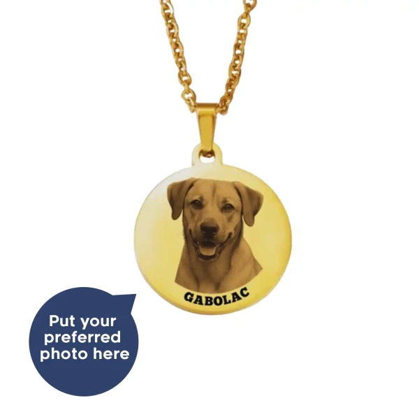 Pet Photo Engraved Personalized Necklace - default