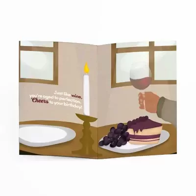 Just Like Wine Birthday Greeting Card - Standard