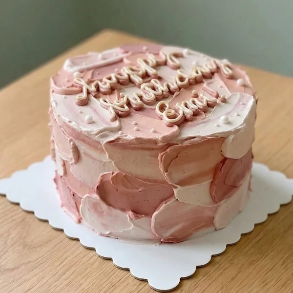 Pink Palette Message Cake - Standard