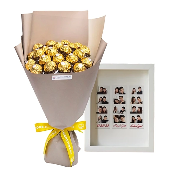 Chocolate Love with Personalized Photo Frame