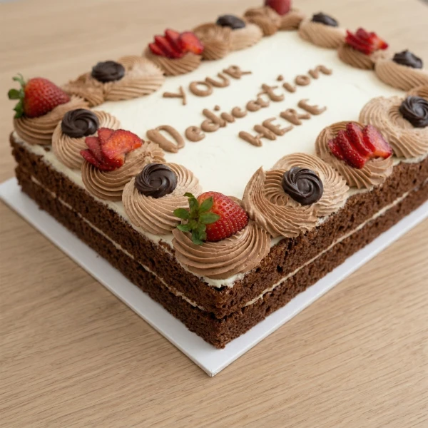Chocolate Strawberry Dedication Cake - Standard