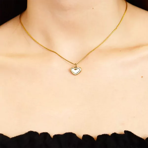 Larissa White Heart Necklace - default