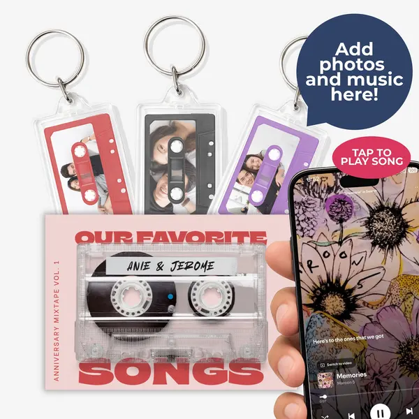 Cassette Tape Music Keychain 1