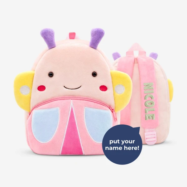 Personalized Plush Backpack - Butterfly bag