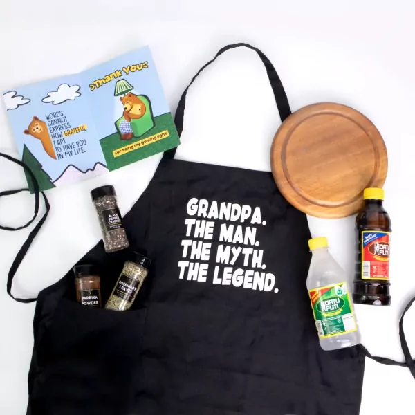 Grandpa's Cooking Essentials - Black Apron