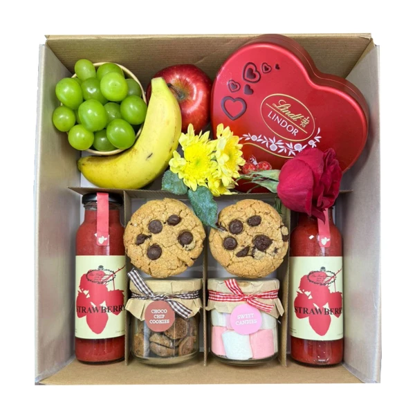 Confectionery Valentine's Box with Rose - Standard