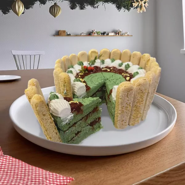 Matcha Strawberry Chiffon Cake - 8 inches