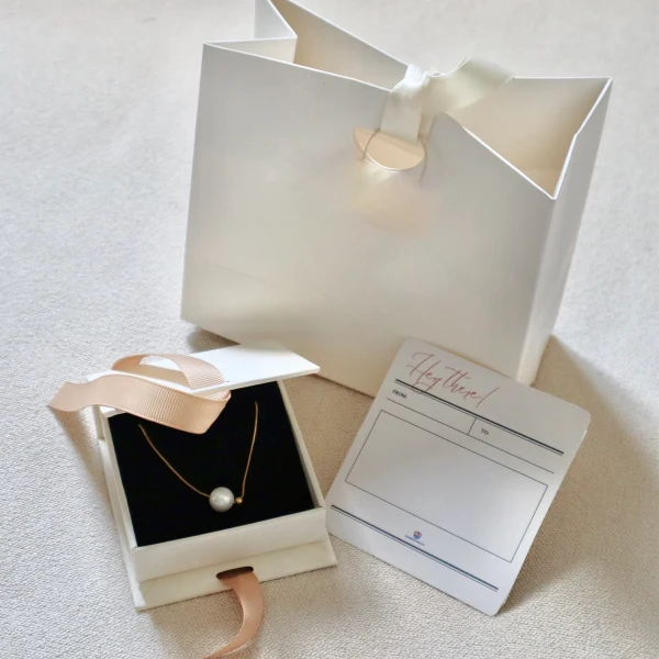 Clara White Bead Necklace - Standard