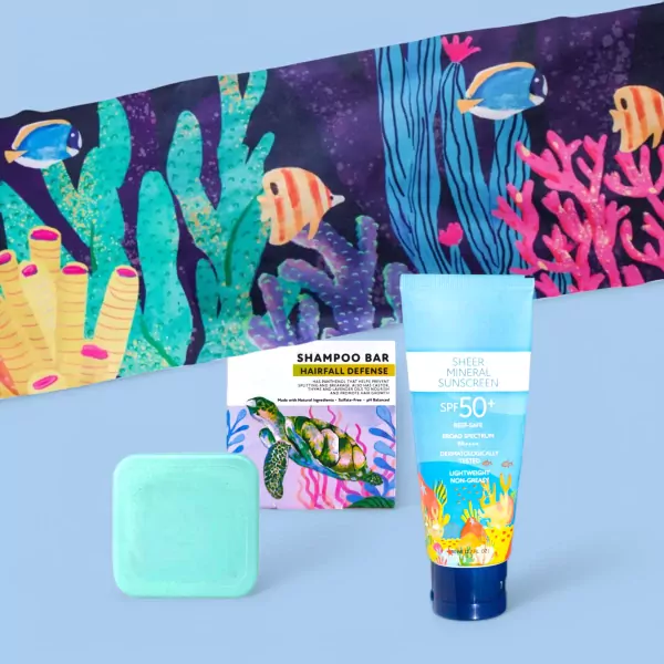 Tropical Getaway Coral Kit - Aquamarine Hairfall